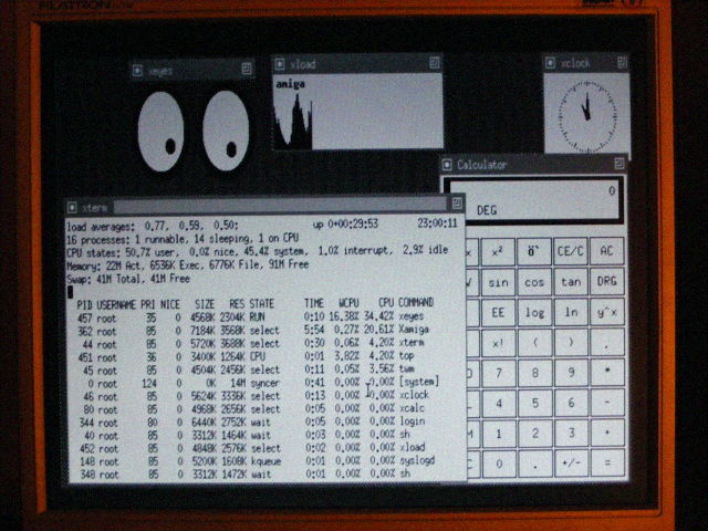 X running on the Amiga 1200